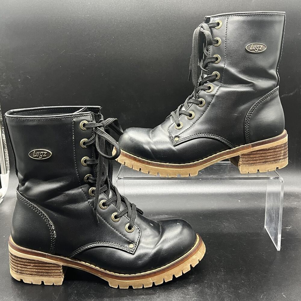 Lugz Womens Size 6.5 Tamar combat boot black casual biker outdoor grunge
